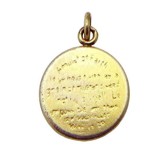 Vintage 12K Gold Filled Mustard Seed *Amulet of Faith* Bible Matthew 17:20 Charm - Picture 3 of 5